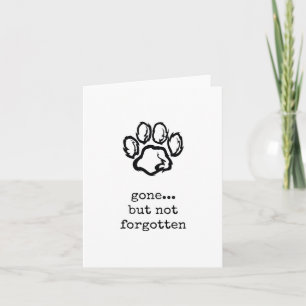 Pet-förlust, Sympathy Card Kort