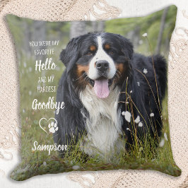 Pet-förlustminne för Dikt 2 Photo Hund Memorial Kudde