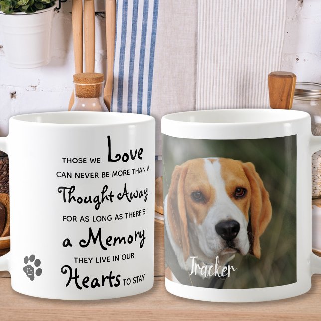 Pet-förlustsympati Keepsaké Pet Memorial Photo Kaffemugg (Skapare uppladdad)