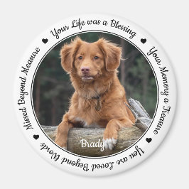 Pet-förlustsympati Keepsaket Pet Memorial Magnet