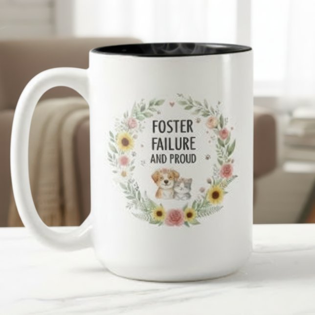 Pet Foster Failure Mug - Proud Pet Parent Två-Tonad Mugg (Pet Foster Failure coffee mug)