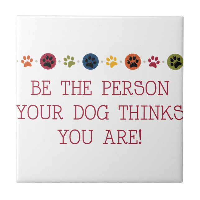 Pet-fotavtryck från Hund Tass Kakelplatta (Framsidan)