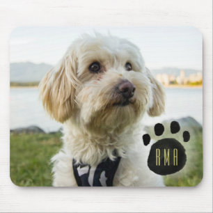 Pet-foto för Anpassningsbar-familjen Monogrammet Musmatta