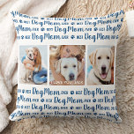Pet-foto för bästa Hund Mamma någonsin, Personlig Kudde<br><div class="desc">Bästa Hund Mamma någonsin.. Överraska din favorit Hund Mamma om det är hennes födelsedag, Mors dag eller jul med den här toppen, den här fotomakudden till anpassningsbarna. Anpassa den här hund med 3 av hund favoritfoton och personlig mittfotot med namn. Dubbla sida vid sida - Baksidan har den bästa Hund...</div>