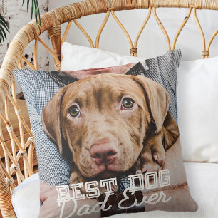 Pet-foto för bästa Hund någonsin i modern Anpassni Kudde