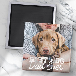 Pet-foto för bästa Hund någonsin i modern Anpassni Magnet