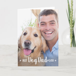 Pet-foto för bästa Hund-Pappa någonsin-Anpassnings Helgkort