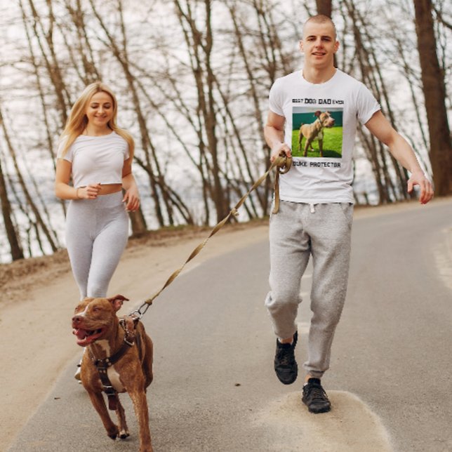 Pet-foto för bästa Hund Pappa någonsin, Personlig T Shirt (Skapare uppladdad)