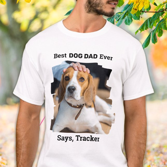 Pet-foto för bästa Hund Pappa någonsin, Personlig T Shirt (Skapare uppladdad)