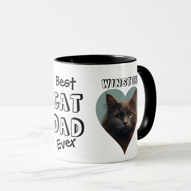 Pet-foto för bästa Kat-Anpassningsbar i Pappa och  Mugg (Framsida höger)
