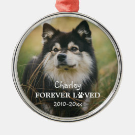 Pet-foto för Forever Loved Paw Julgransprydnad Metall