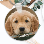 Pet-foto för modern Hund älskare Personlig Nyckelring<br><div class="desc">Bär med dig husdjuret överallt med den här anpassningsbarna. Ett måste finnas för varje hund och hund! Nyckelkedja för modern Personlig Pet Photo i Hund älskare</div>