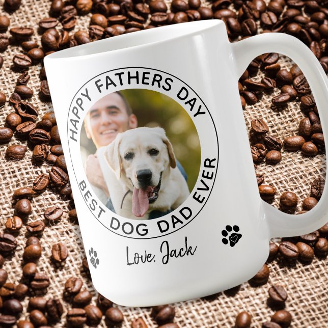 Pet-foto för personlig Hund Fars dag Kaffemugg (Skapare uppladdad)