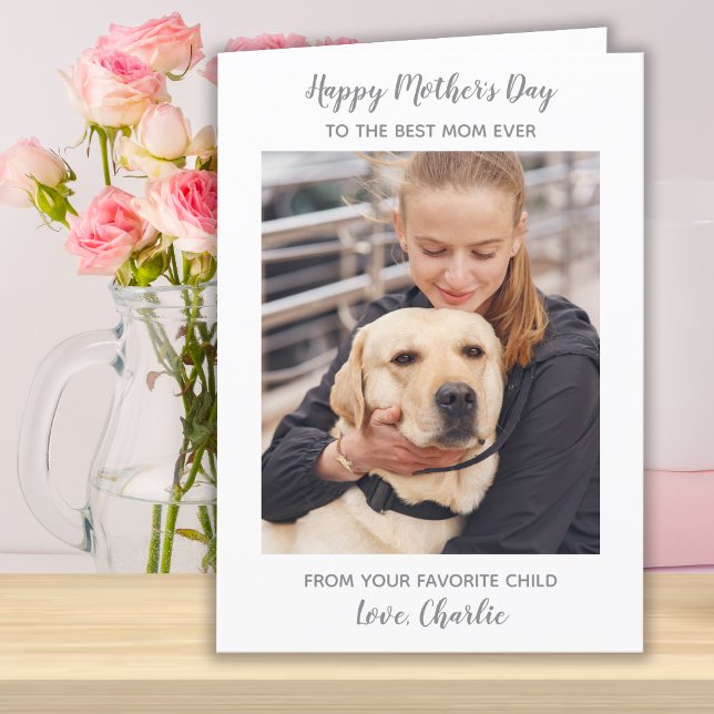 Pet-foto för personlig Mors dag Hund Helgkort (Skapare uppladdad)