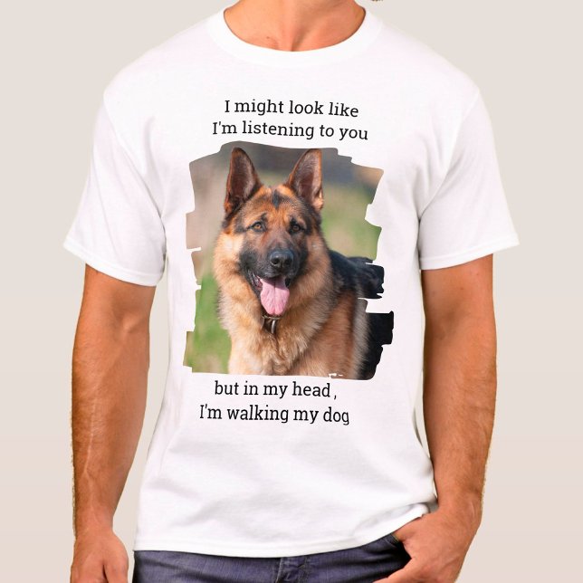 Pet-foto för rolig hund Pappa Personlig T Shirt (Skapare uppladdad)