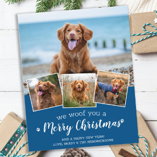 Pet-fotokort för Anpassningsbar av Hund God jul