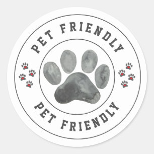 Pet Friendly Vattencolor tass Runt Klistermärke