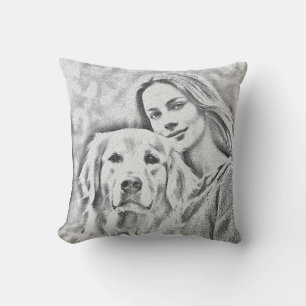 Pet Friends Hund Mamma Gift BFF Besties Photo Kudde
