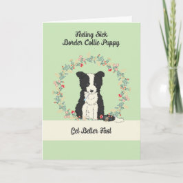 Pet Get well Card för Gräns Collie Puppy Kort