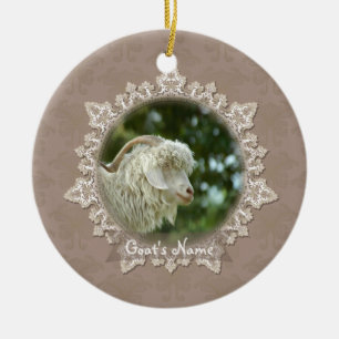 Pet Goat Memorial Vintage Snöre Ornament