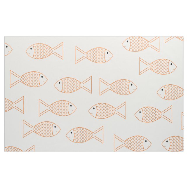 Pet Goldfish/ Koi Carp Fish Print Mönster Tyg (Fat Quarter)