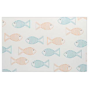 Pet Goldfish/ Koi Carp Fish Print Mönster Tyg