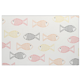 Pet Goldfish/ Koi Carp Fish Print Mönster Tyg