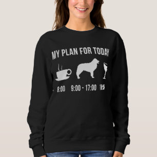 Pet Gräns Collie Hund mariy min plan i dag T Shirt