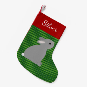 Pet Grått Rabbit Liten Julstrumpa