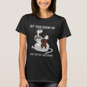 Pet Groomer Apparatur i Brown med Humor T Shirt