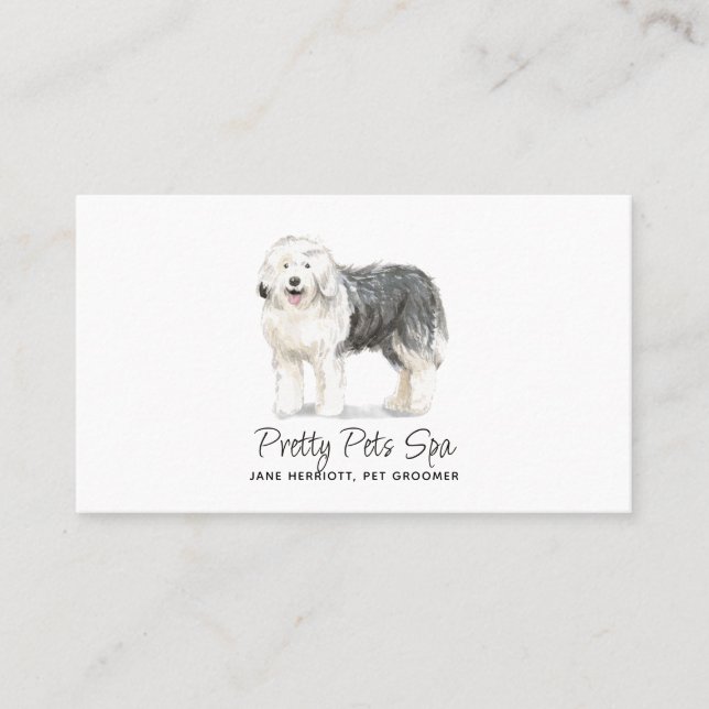 Pet Groomer Hund Spa Visitkort (Framsida)