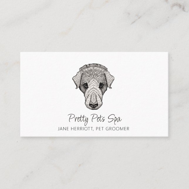 Pet Groomer Hund Spa Visitkort (Framsida)