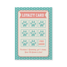 Pet Groomer Loyalty Card - anpassningsbart
