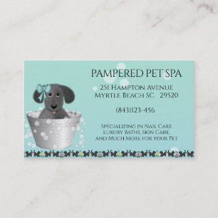 Pet Groomer Möte Affärskort Visitkort