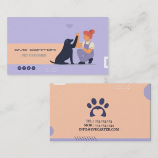 Pet Groomer/Professionell Päls-vårdkort Visitkort
