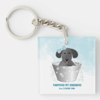 Pet Groomer Puppy in Tub