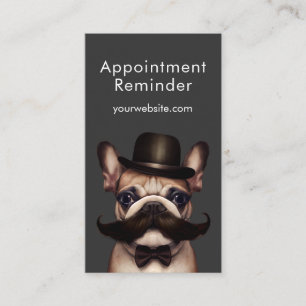 Pet Groomer Roligt Fransk Bulldog Tidsbeställning Kort