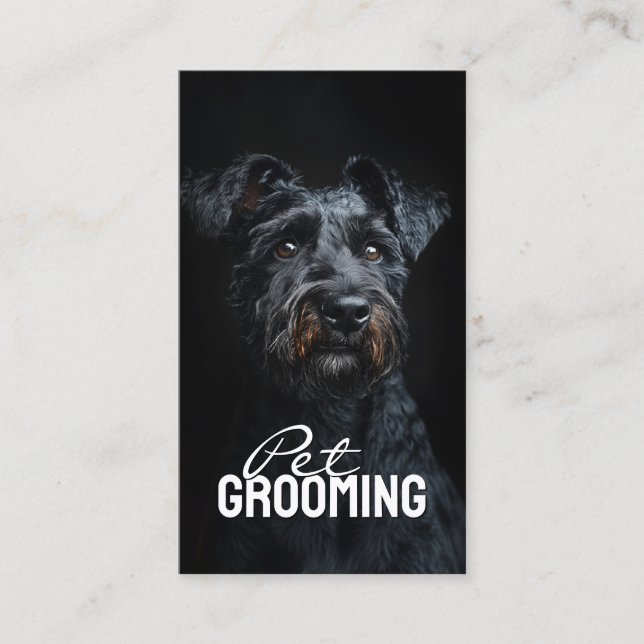 Pet Groomer Salon Care Kerry Blue Terrier Visitkort (Framsida)