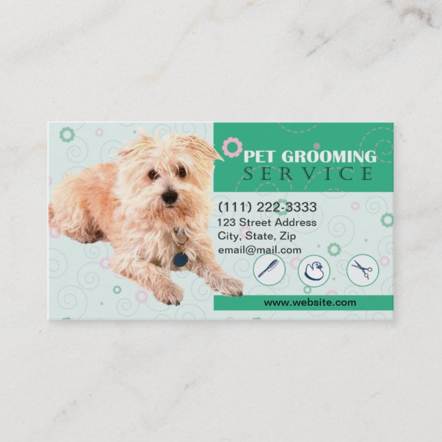 Pet Groomer Visitkort (Framsida)