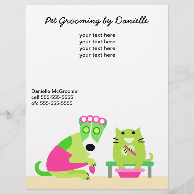 Pet Groomer's Promotional Reklamblad (Framsidan)