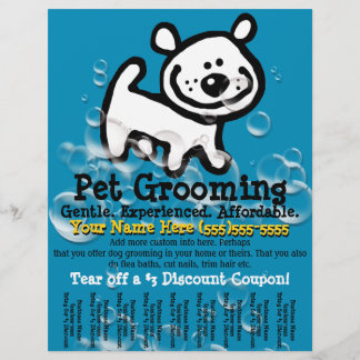 Pet Grooming. Anpassade för främjande i östra laka Reklamblad