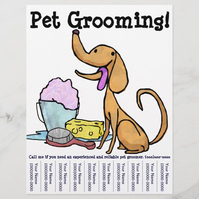 Pet Grooming! Flyer (Framsidan)