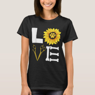 Pet Grooming Hund Solros Gift Design Idea Hund Lo T Shirt