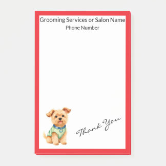 Pet Grooming Personalized Gold Elegant Collection Post-it Block