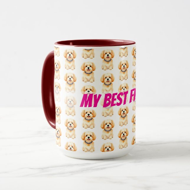 Pet Grooming Personalized Luxury Trendy Collection Mugg (Framsida vänster)