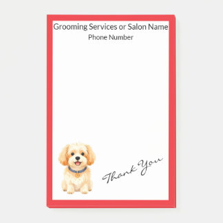 Pet Grooming Personalized Luxury Trendy Collection Post-it Block