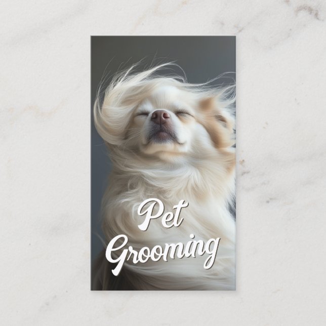 Pet Grooming Salon Boutique Chihuahua Porträtt Visitkort (Framsida)