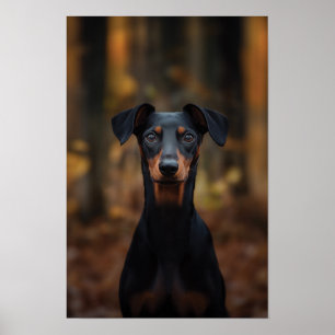 Pet Grooming Salon Boutique German Pinsch Porträtt Poster