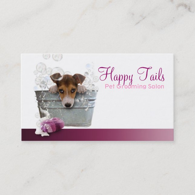 Pet Grooming Salon Business card Visitkort (Framsida)