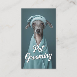 Pet Grooming Salon Care Boutique Italienska Greyho Visitkort